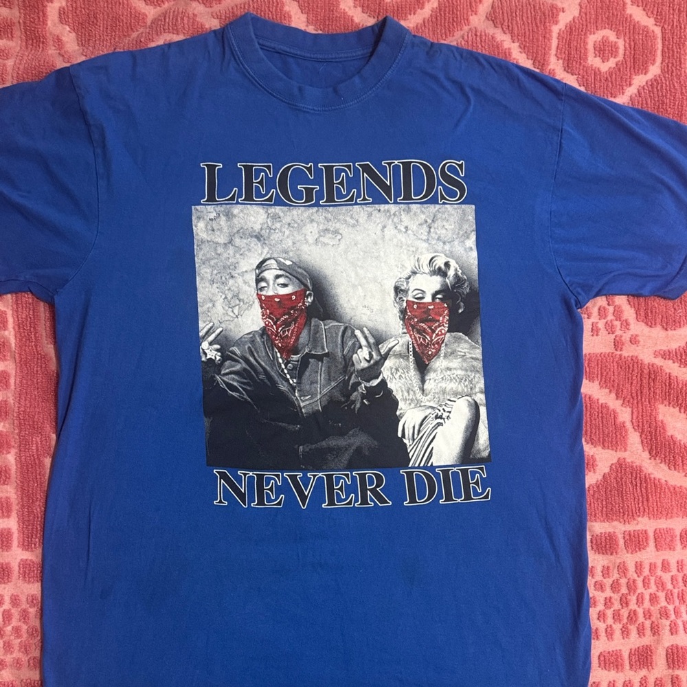 Blue Graphic T-Shirt - Legends Never Die